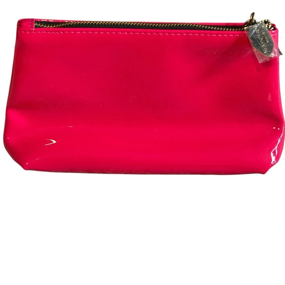 YSL Beaute Yves Saint Laurent Lip Fuchsia Cosmetic‎ Pouch Makeup Bag